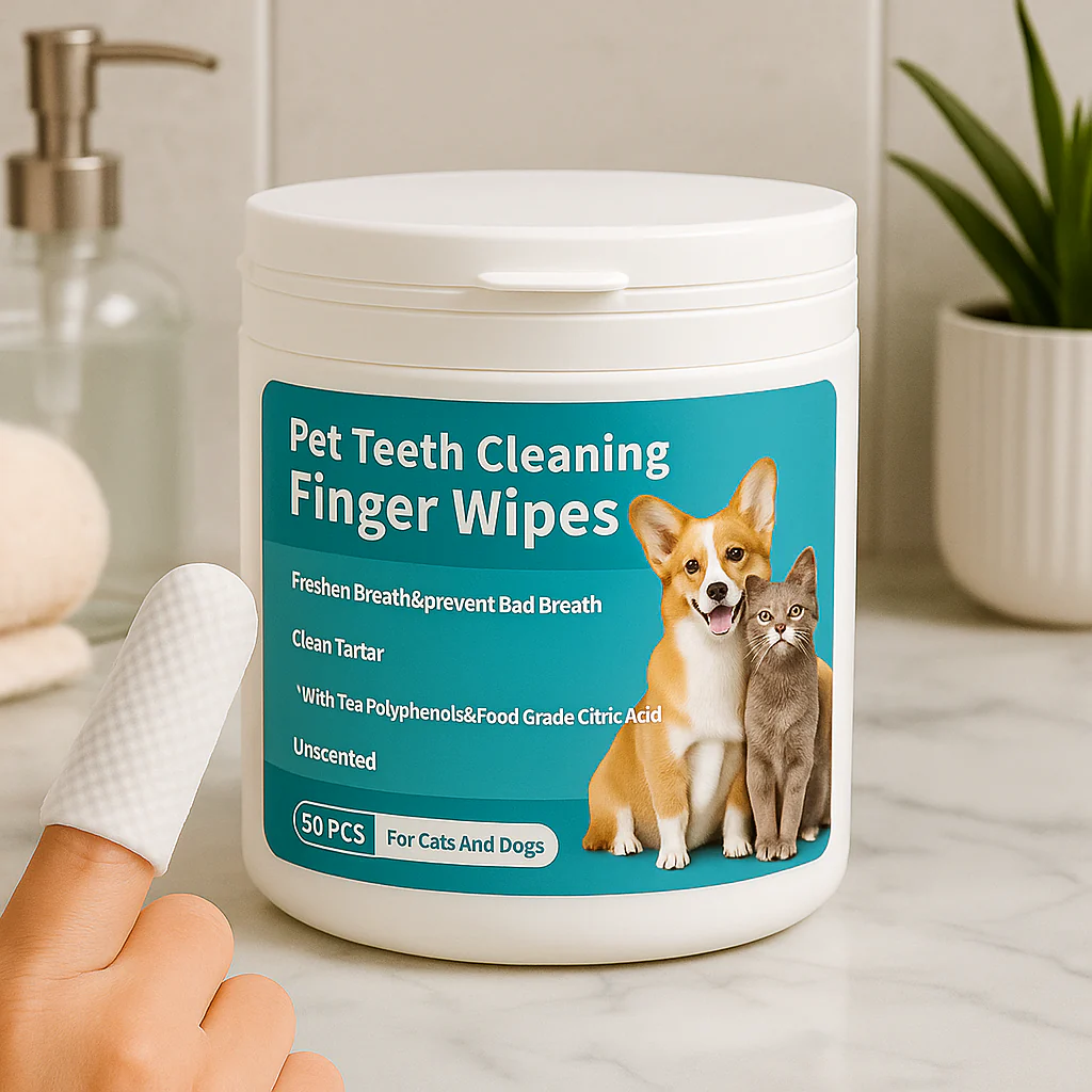FreshWipes ™ Pet Dental Wipes – 50 Wipes Pack